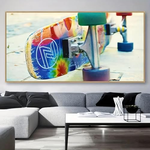 Affiche sur toile de skateboard pour remplacer un mur blanc sans âme