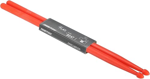 PATIKIL Bastón de nailon 5A de plástico antideslizante para adultos tambores electrónicos instrumento musical percusión rojo