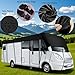 RV Roof Cover for 2024 Midwest Automotive Designs Passage MD2 170EXT, Roof Protection Cover with Straps and Buckles, Designed for Storage in Wind, Rain and Snow Conditions