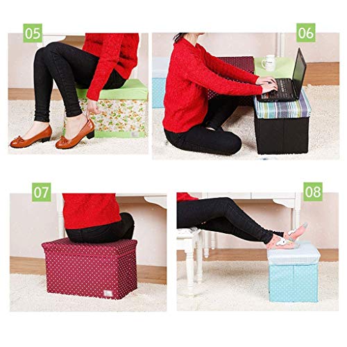 Pouf chaises ottomanes et coffre à jouets pliable vert nmdcdh