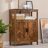 USIKEY Floor Storage Cabinet with 2 Doors, Accent Small Side Cabinet with Adjustable Shelf, Free...