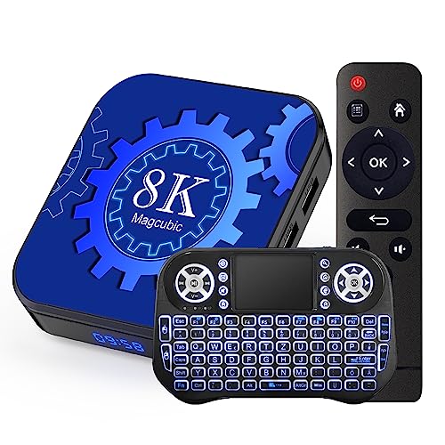 【WIFI 6 eccellente connettività】Questo TV Box Android è dotato di IEEE 802.11AC/AX 2.4G/5G WiFi 6, BT 5.0,100M Ethernet, che offre una connessione più stabile e una velocità eccellente. Dispone inoltre di uno slot USB/Micro SD che facilita il collegamento di dispositivi esterni. La scatola è facile da installare e utilizzare: basta collegare l'alimentatore, collegare il decoder cavo HDMI e la connessione Wi-Fi/Ethernet e il gioco è fatto.