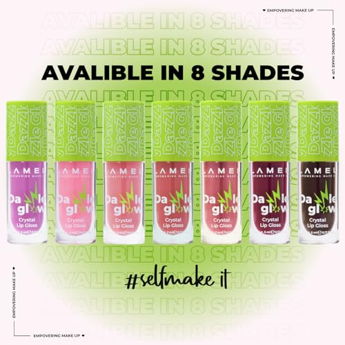 Image of LAMEL Crystal Lip Gloss Dazzle Glow | High-Shine Glossy Finish | Non-Sticky, Moisturizing Lip Gloss for Soft, Juicy Lips | Glass-Like Shine 5ml