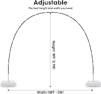 Vista 2 de Chamvis Kit de arco de globos con bomba de globo eléctrica, marco de soporte de arco de globos ajustable, cenadores de jardín: para bodas, baby