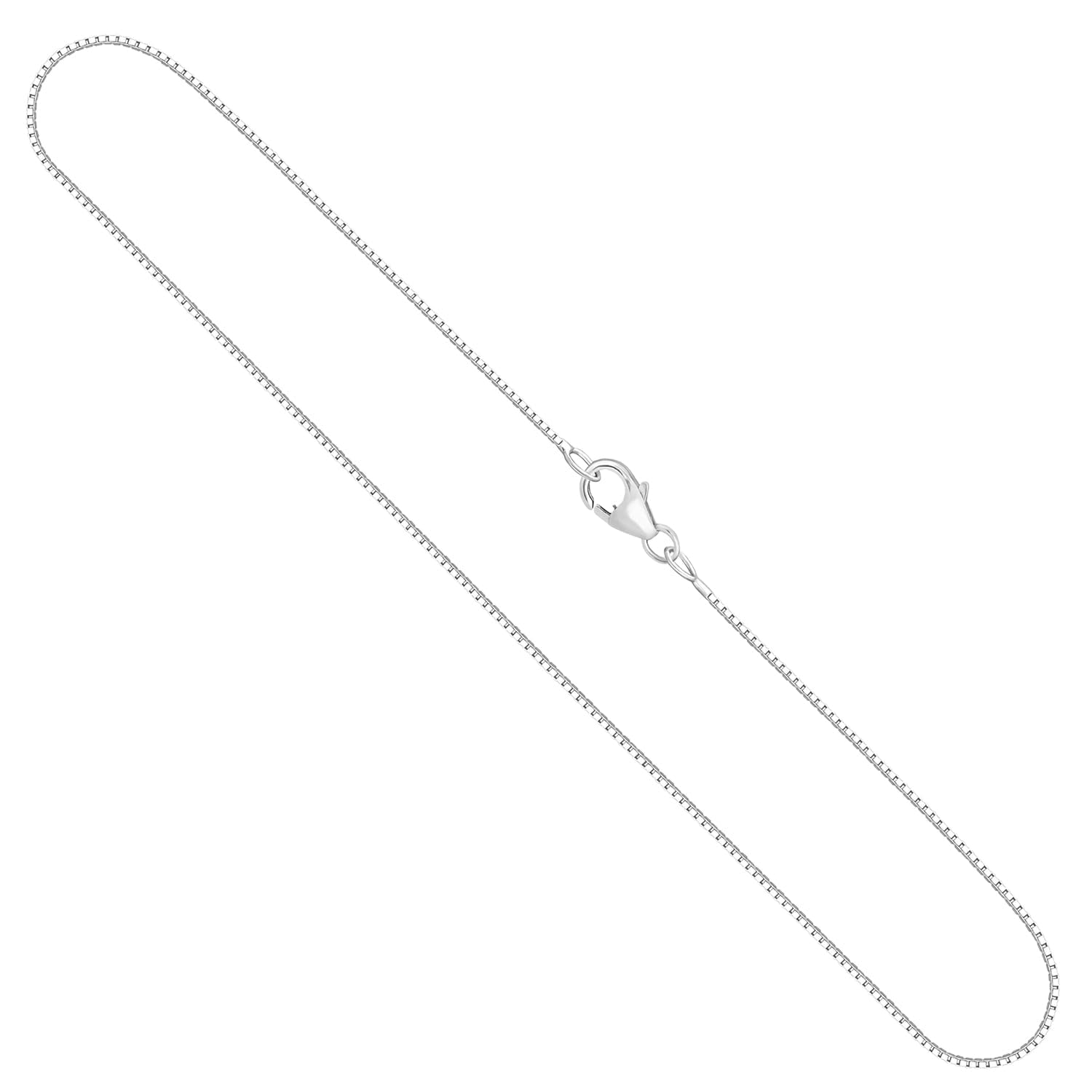 EDELIND Sehr feine Goldkette Damen Mädchen Herren 0,7 mm Venezianerkette 375 oder 750 aus Weißgold Echt Gold mit Schmuck Geschenkbox