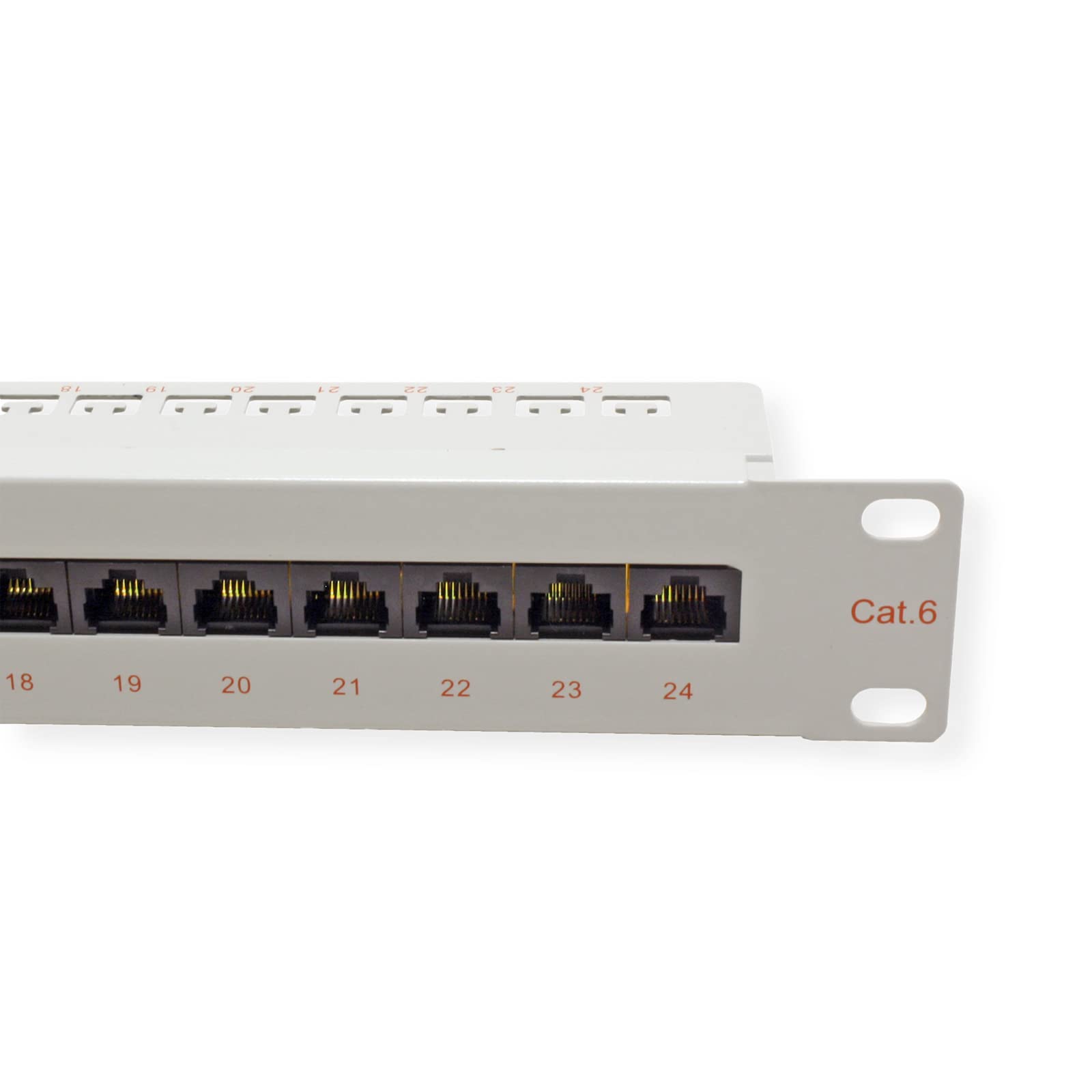ROLINE Cat.6/Class E 19" Patch Panel, 24 Ports, UTP light grey pezzo di pannello