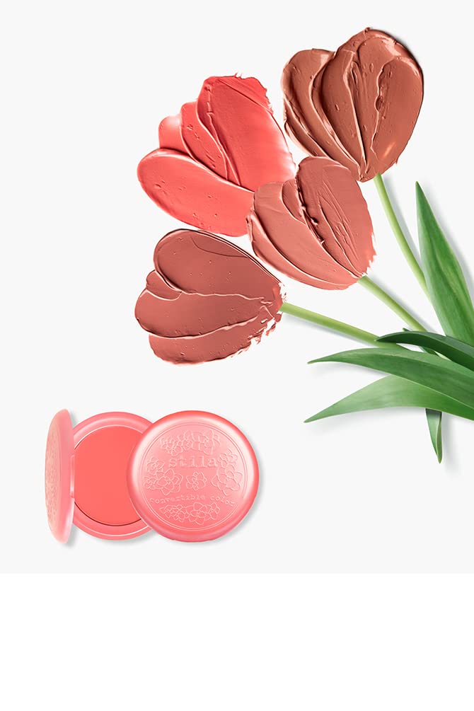 stila Convertible Color, Dual Lip and Cheek Cream, Petunia (Coral Peach Cream), 0.15 oz : Beauty & Personal Care