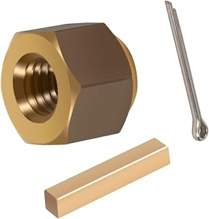 5008 Prop Nut Brass Boat Propeller Hardware Kit for 1" and 1-1/8" Inboard Propeller Shaft Nut Kit for Inboard Ski Surf and Wakeboard Boats