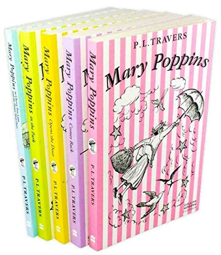 Mary Poppins Collection P L Travers 5 Books Set (Mary Poppins, Mary Poppins in the Park, Mary Poppins in Cherry Tree Lane, Mary Poppins Opens the Door, Mary Poppins Comes Back)