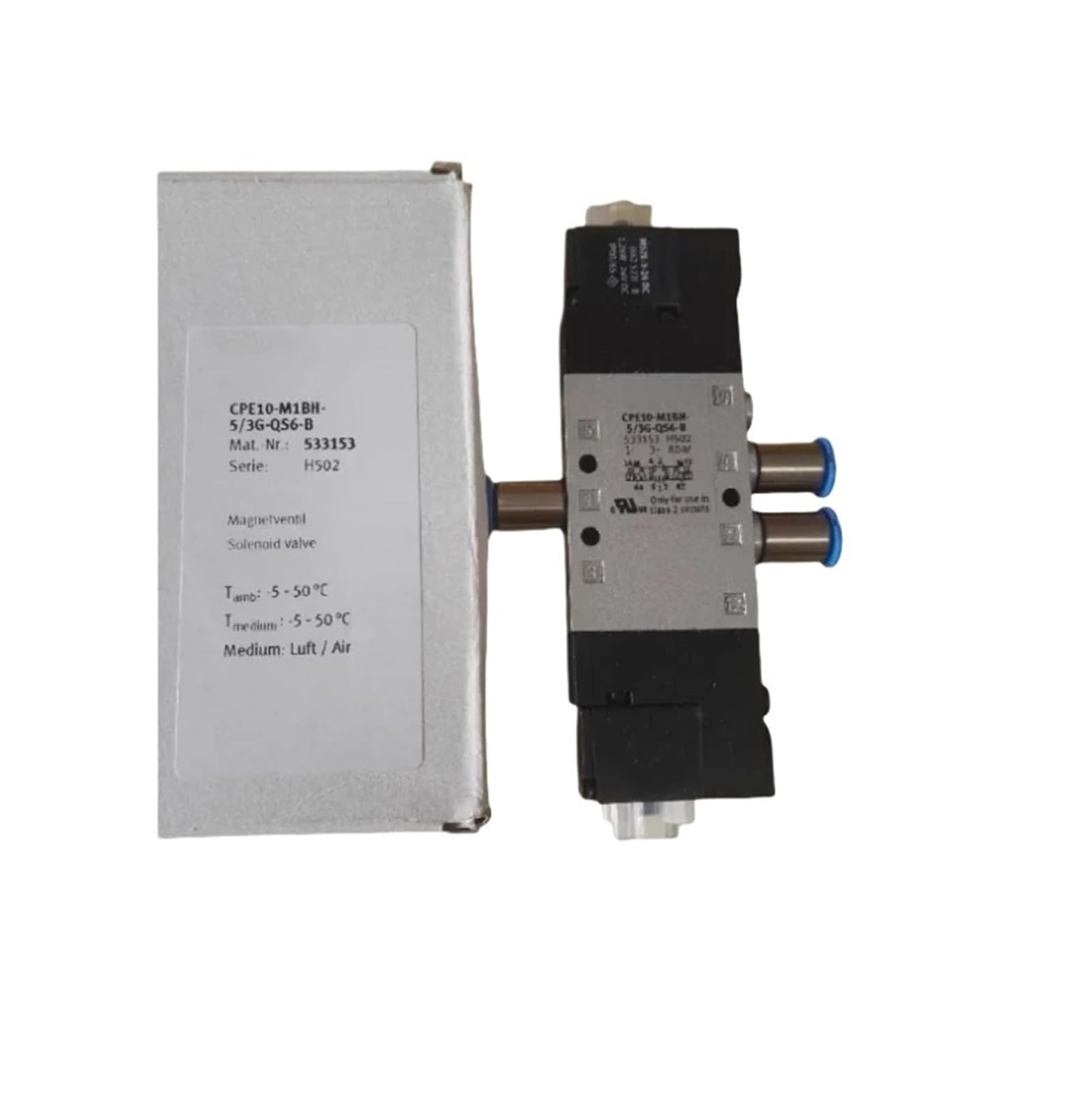 Électrovanne CPE10-M1H-5L-QS-4 distributeur de rechange compact avec raccord QS-4