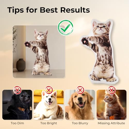GifXify Personalisiertes Kissen mit Bildern – individuelles Haustierkissen für Tierliebhaber – individuelle Geschenke für Sie und Ihn, Gedenkbild-Kissen