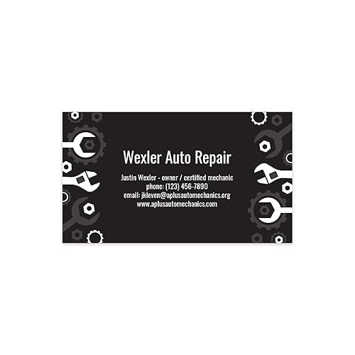 Automotive Repair Personalized Business Cards / 100 Custom Mechanic Business
