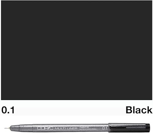 Miniatura 2 de Copic Marcador, Copic Multi Liner Negro 0.1