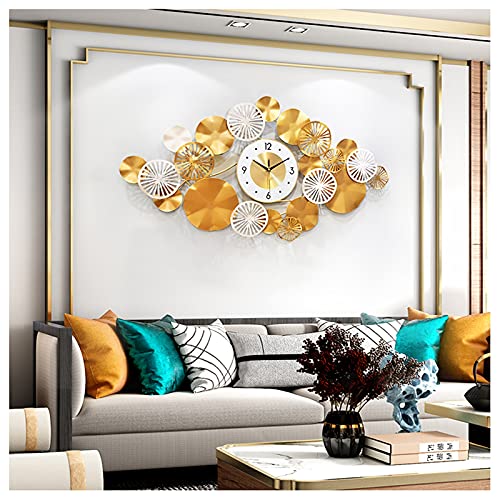 Grandes montres murales silencieuses en métal pour un salon design