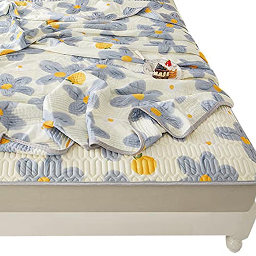 Sobrecolchão de Látex, Almofada Refrescante para o Verão, Macio, Respirável e Amigável para a Pele,