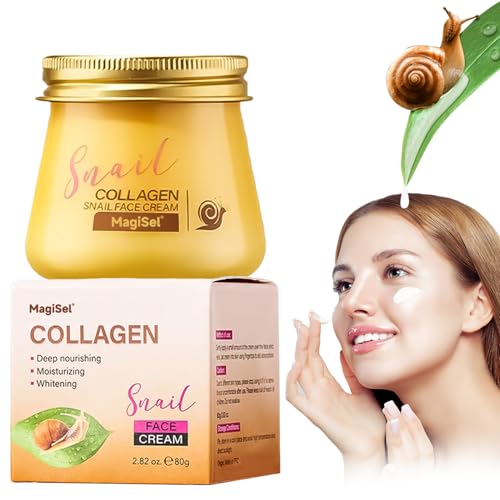 Crema Baba de Caracol, Crema Facial de Caracol con Colágeno, Advanced Snail Mucin Power Essence, Snail Mucin Skincare, Cosmetica Facial para Todo Tipo de Piel, Hidratante, Reafirmante 80g