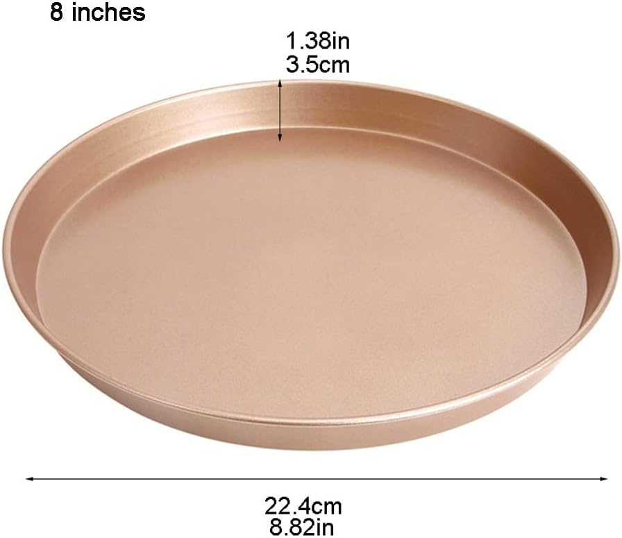 Baking Dish Non Stick Pizza Pan Carbon Steel Pizza Pan Round Baking Pan Homemade Pizza Baking Pan Casserole Dish (Size : 8inch) ()