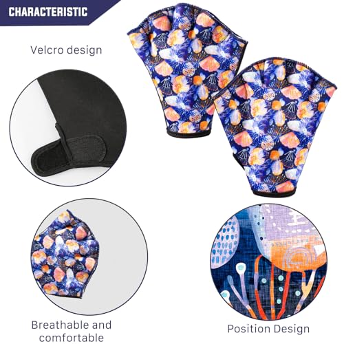 Colorful Water Gloves for Swim Training, Water Aerobics&Resistance Exercise by Seabbo - Used condition - Image 4