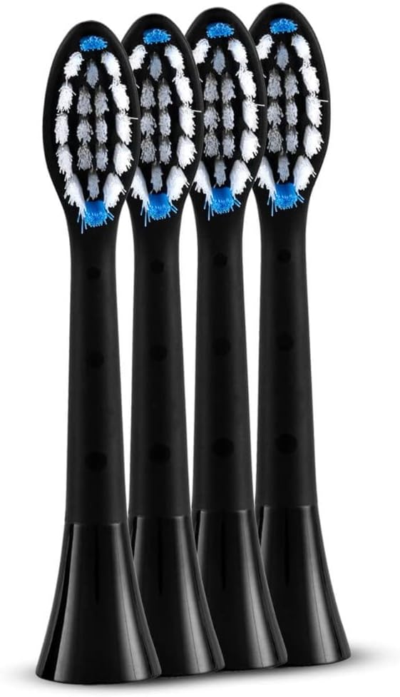 Silk'nSonicYou Brush Heads, 4 Pieces, Black, Medium