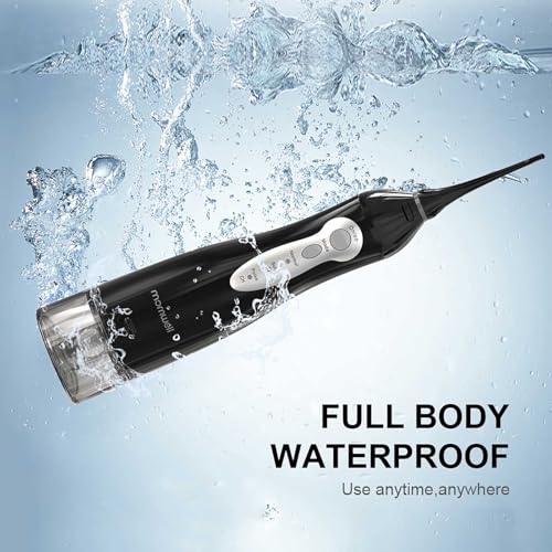 Mornwell Irrigador Dental, Irrigador Bucal Portátil para Dientes con Depósito, 4 Boquillas para Viaje y Familia, USB Recargable - imagen 7