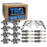 TRQ Ignition Coil and Spark Plug Kit 17 Piece Iridium Spark Plugs Compatible with 2003-2007 Chevrolet Express 1500 2500 3500 GMC Savana 1500 2500 3500 2004-2005 Buick Rainier