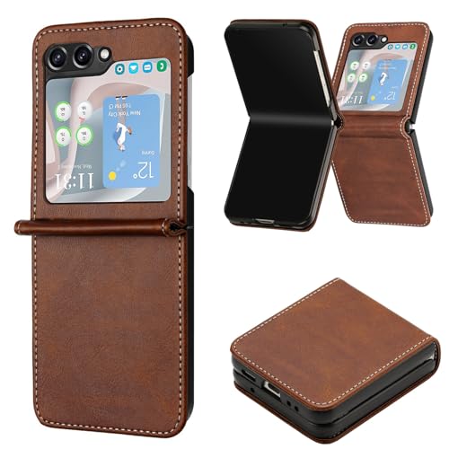 Protection Samsung Galaxy Z Flip 7 finition cuir Premium