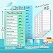 2 Pieces Chores Chart for Kids-Visual Schedule, Plastic Checklist Board, Detachable to Do List Whiteboard, Portable Routine Chart (Bluegreen)