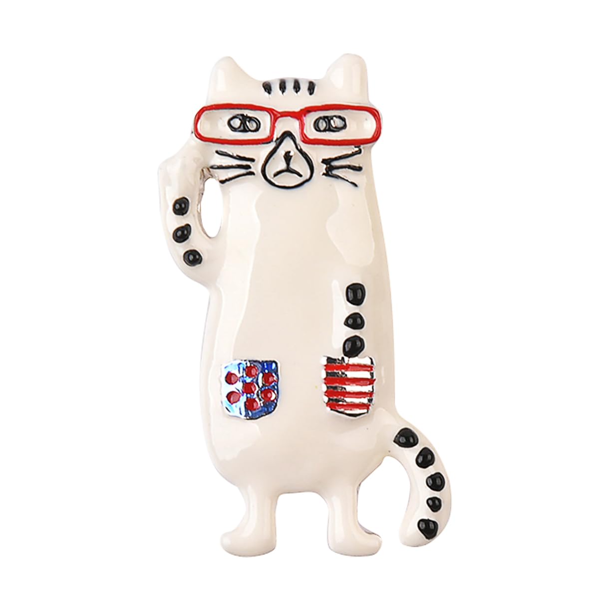 ワイングラスホルダー　猫モチーフ　拭き漆　キハダ　ちぢみ杢 Amazon | [クスグルジャパン] 親指サイズのブローチ ネコザワさん IV