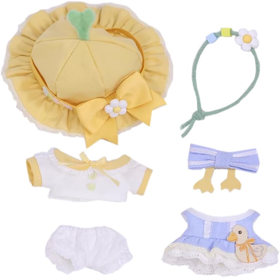 niannyyhouse 10cm 20cm Plush Doll Clothes Duck Suit Stuffed Animal Dressup (10cm)
