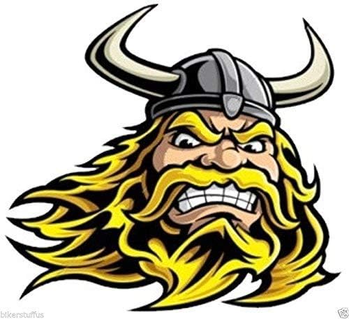 Viking Warrior Helmet Sticker Decal Hard Hat Sticker Decal iPhone Sticker Decal Tool Box Sticker Decal Vinyl - Made in USA 3 in. x 3 in