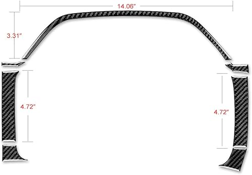 Miniatura 2 de Fibra de carbono, cubierta del marco del velocímetro de automóvil, moldura de consola central para Toyota Tundra 2014 2015 2016 2017 2018 2019 2020