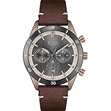 BOSS Multi Zifferblatt Quarz Uhr für Herren mit Braunes Lederarmband - 1513861