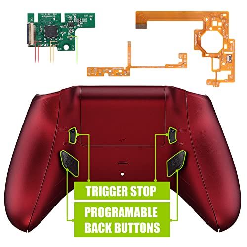 Image of eXtremeRate Scarlet Red Lofty Programable Remap & Trigger Stop Kit, Upgrade Boards & Redesigned Back Shell & Side Rails & Back Buttons & Trigger Lock for Xbox One S /X Controller Model 1708