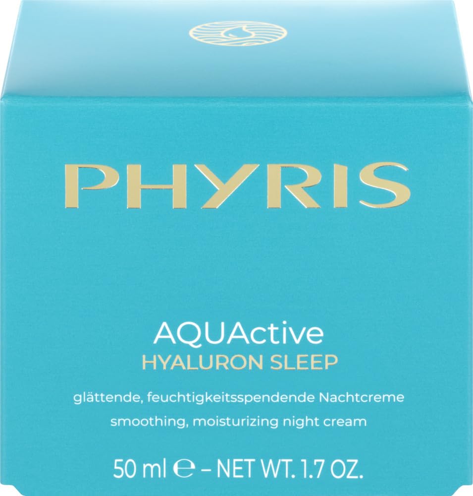 PHYRIS AQUACTIVE Hyaluron Sleep Feuchtigkeitsspendende Nachtcreme 50 ml | Mit Hyaluron, glättende Sleeping Cream für Gesicht, Hals & Dekolleté, regenerierende Nachtpflege