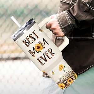 Best Mom Ever Gifts Gifts for Mom from Daughter Son Kids Mom Gifts Mothers Day Gift For Mom Birthday Gifts Idea For Mother Christmas Gifts for Mom Wife Mom Tumbler With Handle 40oz
