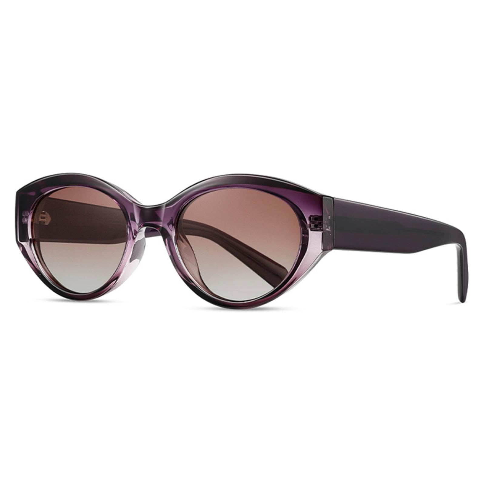 Occhiali da sole Cat Eye polarizzati con montatura femminile in acetato, occhiali da sole alla moda per donna, verde marrone