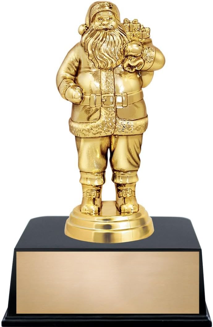 Crown Awards Santa Trophies, 6" Santa Clause Trophy with Custom Engraving