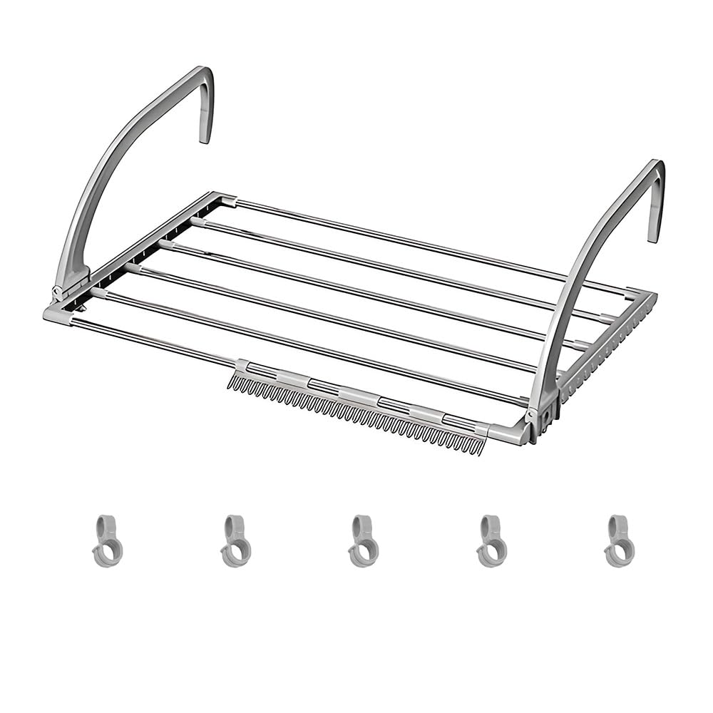 ONEBO 1 Pcs Radiator Airer,Clothes Dryer, Radiator Towel Holder, Save Your Space, for Hanging Clothes Towel Underwear Shoes Socks(58x32cm)