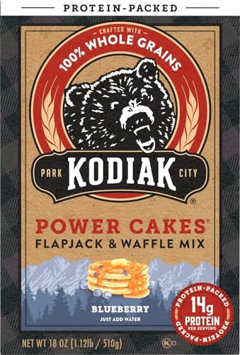 Kodiak Cakes Power Cakes, Pancake & Waffle Mix, Blueberry, High