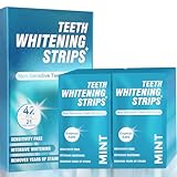 Mornature Teeth Whitening Strips for Sensitive Teeth - 42 Strips Enamel Safe Non-Slip Dry Strip Technology for Whiter Teeth, 30 Minutes Fast Results, Non-Sensitive, 21 Treatments, Mint