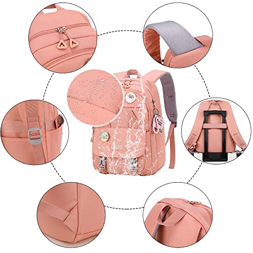 Makukke School Backpack for Women, Laptop Backpack 15.6 Inch College School Bag Anti Theft Travel Daypack Bookbag for Girls,Blue4