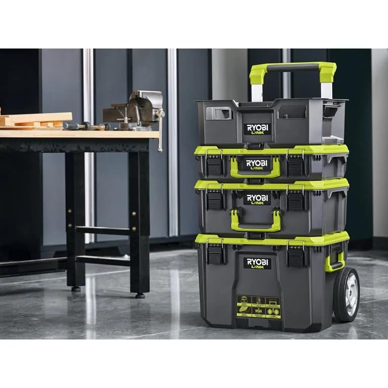 Coffre rangement modulaire RYOBI LINK RSL102 étanche compatible mural