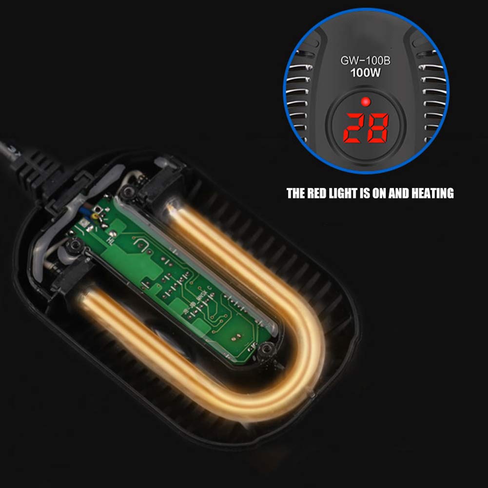 Pequeña Varilla Calefactora Electrónica De Temperatura Constante, Calentador Sumergible Para Acuario, Con Pantalla Digital De Temperatura Y Controlador De Temperatura Externo, GW 150B (GW 100B)