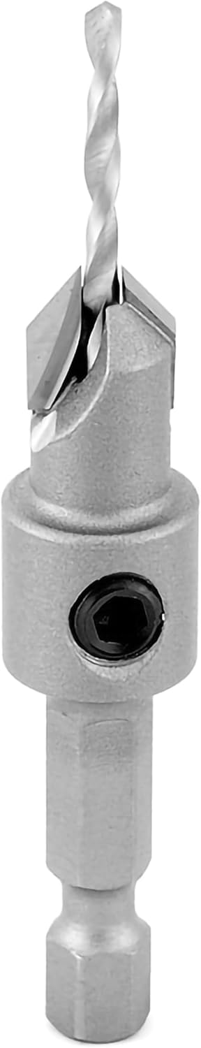 Amana Tool Carbide Tipped 82 Degree Countersink Drill Bit, 55262, 3/8 D x 49 Deg x 1/4 Quick Release Hex Shank for Wood Screw 6
