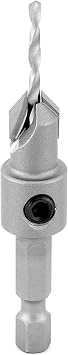 Amana Tool Carbide Tipped 82 Degree Countersink Drill Bit, 55262, 3/8 D x 49 Deg x 1/4 Quick Release Hex Shank for Wood Screw 6