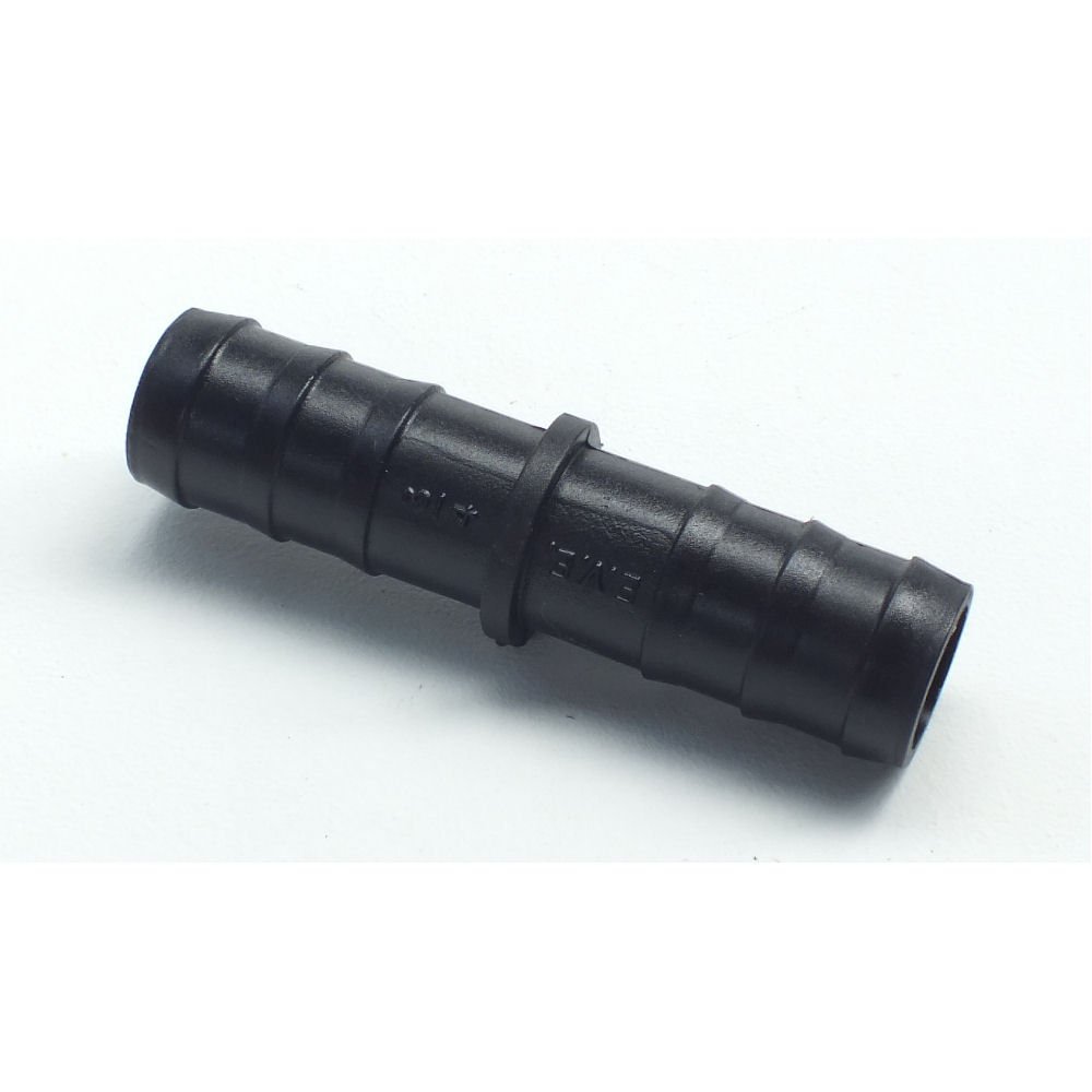 Pisces Black Inline Pond Or Garden Barbed Hose Joiner 20Mm - 20Mm (0.75-0.75 Inch) - Tubing Adapter For Easy Connection Of Hosepipe