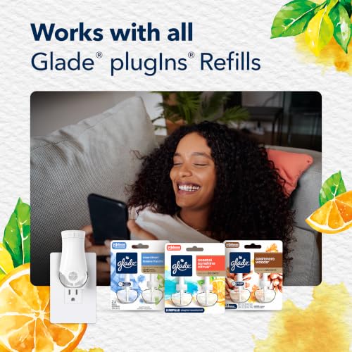 Glade PlugIns Refills Air Freshener, Scented and Essential Oils for Home and Bathroom, Coastal Sunshine Citrus, 1.34 Fl Oz, 2 Count - image 7