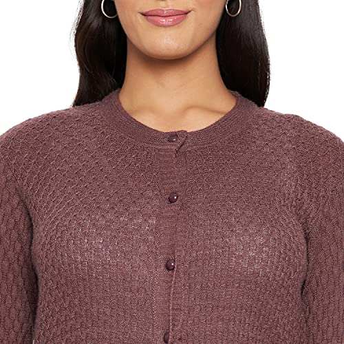Image of Clapton Amazing Stylish Winterwear Sweaters with Cardigans for Women Fullsleeve Longline Round Neck with Button Acrylic Woolen Soft Wool Blend Solid Shurg /Outer-4041-$P