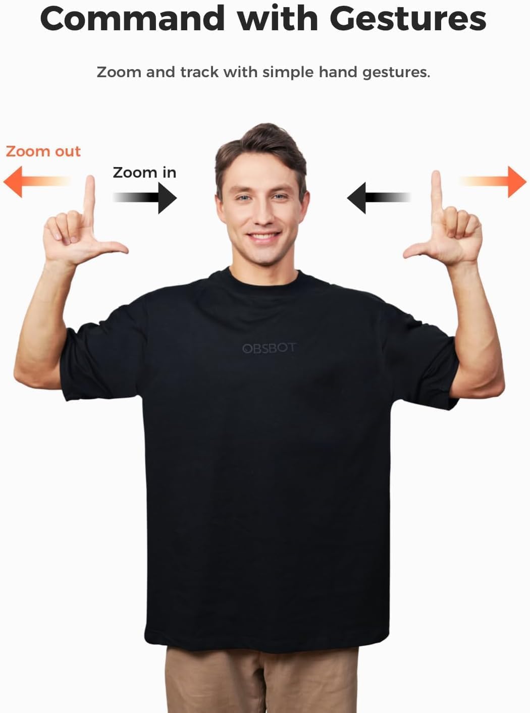 OBSBOT Tiny 2 Lite AI-Powered 4K UHD PTZ Webcam,1/2" CMOS 4X Digital Zoom AI Auto Tracking with Auto Zoom Gesture Control 2.0, LiveStream for Game/Meeting/Online Educate, W Mini Tripod