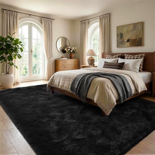 Tapete Negro 5x7 para Sala y Dormitorio miniatura 3